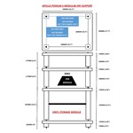 Atacama Apollo Podium 6 Table - 4 shelves including LP Storage shelf