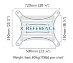 Quadraspire X-Reference Signature 4 Shelf Table