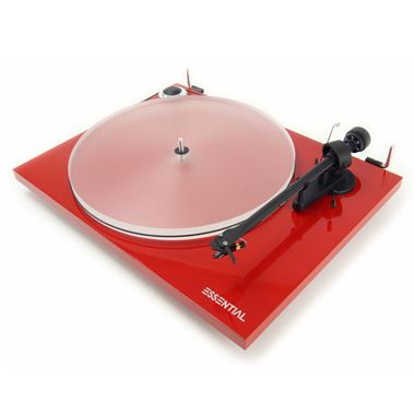 Pro-Ject Essential III A Turntable with Dustcover and Ortofon Cartridge in Red